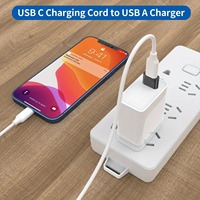 Adaptateur USB 2.0 vers Type C, convertisseur de chargeur USB C femelle vers USB A mâle pour ordinateur portable, compatible avec iPhone iPad