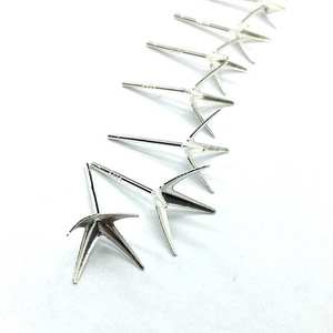 SJP102-003 ayar gümüş pençe düğme küpe ayarı 4 pençeleri sonrası düğme küpe boş taşlar 4 Prong küpe sonrası - Product Image 3