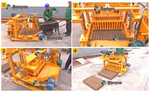 Không Khí Máy Gạch Mỹ Máy Làm Gạch QT 40-3A Mquina Para Hacer Ladrillos Trong Haiti - Product Image 4