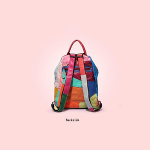 Sacs à dos <span class=keywords><strong>bachette</strong></span> piquage sacs en cuir de mode Européen et Américain mode couleur sacs à dos - Product Image 5