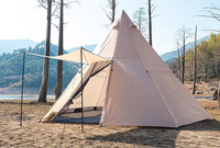 Tente en forme de pyramide indienne, marque privée, glamping, tente de forme conique TP