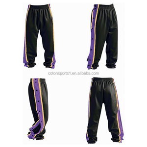 Botón Split Baloncesto Tear Away Pantalones <span class=keywords><strong>de</strong></span> chándal Abotonado Tear Away Baloncesto Fitness Pantalones con logotipo personalizado impreso - Product Image 3