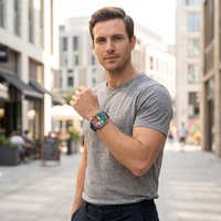 HK84 GPS Outdoor Smartwatch für Herren, AMOLED-Display, IP67 Wasserdicht, Eingebaute LED-Taschenlampe, Stoßfeste Sport-Smartwatch