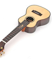 Vente en gros de 23/26 pouces ukulélé brillant-table en épicéa et dos en palissandre/éclisses taille professionnelle concert et ténor