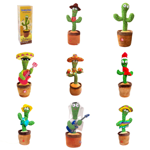 Lindo Cactus Bailarín y Cantante que Repite lo que Dices, Juguete con 120 Canciones, Peluche Electrónico, Decoración Navideña, Regalo - Product Image 2