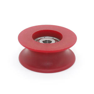 Poulies en nylon moulées par injection en gros, revêtues, de forme irrégulière, crochets en plastique en forme de U, roues de levage de cordes - Product Image 2