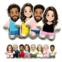 Weiches, individuelles, lustiges Gesichts-Dekokissen, niedliches Cartoon-Charakter-Plüschkissen für Sofa, Couch, Schlafzimmer, Wohnzimmerdekoration