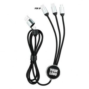 Promotional Gift Custom Glow Logo Light up Multi Ports Phone Usb 3 in 1 Led <b>Charging</b> <b>Cable</b> - Product Image 6