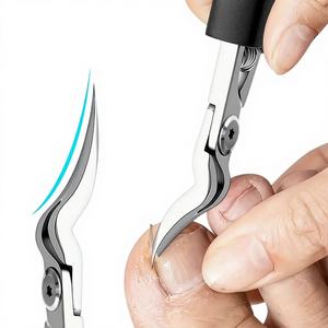 Coupe-ongles manuel professionnel en acier inoxydable robuste, nouveau design, ouverture large, lame incurvée, pour ongles épais, bébés et hommes - Product Image 1