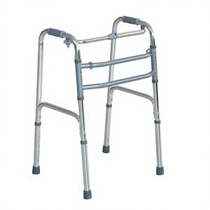 Andador con Dos Ruedas Plegable, Altura Ajustable, Marco de Aluminio, Capacidad de 100 kg, Ligero, para Rehabilitación de Adultos Mayores - Product Image 1