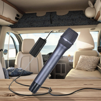 Microphone de voiture DAMAVO personnalisé 12-24V, filaire et sans fil, connexion 2,4 GHz, garantie 1 an pour camping-car, caravane, autocar touristique, train