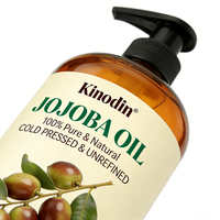 Huile de Jojoba 16oz : Soin Nourrissant, Hydratant et Réparateur pour Cheveux et Cuir Chevelu, Épaississant et Anti-Casse, pour des Cheveux Brillants