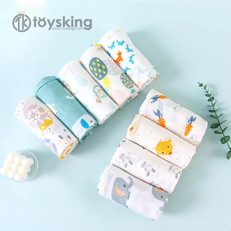Cotton Baby Receiving Muslin Swaddle Wrap Blanket Baby Blanket Single Layer