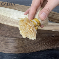 Extensiones de Cabello Lacio con Punta Plana 613 Beach Blonde, 100% Cabello Humano Virgen, Extensiones de Queratina, Cabello Vietnamita 12A, 30 Pulgadas
