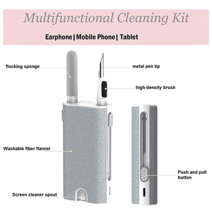 Juego de bolígrafos multifuncionales para limpieza de auriculares, color grisáceo y blanco, para auriculares TWS con Bluetooth, eliminación de polvo para teléfonos móviles y ordenadores - Product Image 3
