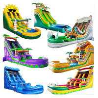 Toboggan gonflable extérieur avec jet d'eau/toboggan aquatique à vendre nouveau design/toboggan gonflable