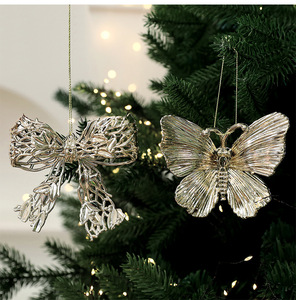 Adornos Navideños <span class=keywords><strong>de</strong></span> Lujo con Renos y Copos <span class=keywords><strong>de</strong></span> Nieve en Oro Champagne, Decoración Colgante <span class=keywords><strong>de</strong></span> PC Electrochapado para Árbol <span class=keywords><strong>de</strong></span> Navidad - Product Image 4