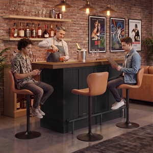 Commercial Extra Wide Home Bar Unit Bar <b>Table</b> with Multi Storage Compartments Wine Rack Glass Holder for Basement <b>Pub</b> Party - Product Image 2