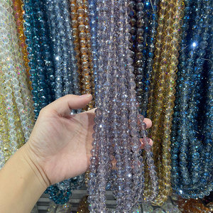 Grosir manik-manik kristal 6mm 8mm manik-manik disko kristal 96 manik bola persegi Austria manik-manik kristal transparan untuk membuat perhiasan - Product Image 4