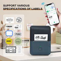 HZTZ Impresora Portátil de Etiquetas Térmicas Mini, Máquina Multifunción para Hacer Etiquetas Autoadhesivas para Oficina y Etiquetas de Ropa