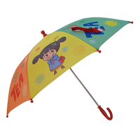 Parapluie personnalisé pour enfants, ouverture manuelle, non pliable, avec poignée anti-pincement et bords arrondis, pour garçons et filles de maternelle