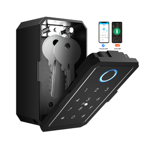 Outdoor Wall Mount Smart Key Safe Box Storage Combination Digital Key Card WiFi App Fingerprint Smart key lock box