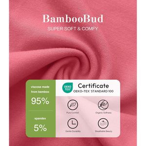 กางเกงขาบานเด็กผู้หญิง BambooBud ผ้าถักนุ่ม เลกกิ้งขายาว เอวยางยืด ทรงขากระดิ่ง - Product Image 4