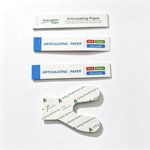 Papier d'occlusion articulé en forme de fer à cheval, double face rouge et bleu, 40u, pour prothèse complète en relation centrique - Product Image 2