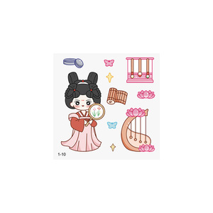 Happy Girl <b>Stickers</b> 20 <b>Sheets</b> 6x6cm Cartoon Adhesive Waterproof For Kids DIY Journaling Home Decoration - Product Image 5