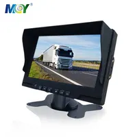 12V 24V 7 इंच 1080P 2ch AHD कैमरा वीडियो इनपुट डिजिटल TFT एलसीडी रियर व्यू पार्किंग बैकअप बस ट्रक कार की निगरानी