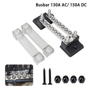 พาวเวอร์บัสบาร์ YC102152 6-ช่อง150A ทองแดง12-48V พร้อมฝาปิดโปร่งใสสำหรับระบายความร้อนด้วย RV ตามธรรมชาติ - Product Image 4