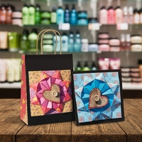 Sac cadeau en papier kraft écologique en gros pour fête d'anniversaire, artisanat, festival, supermarché, emballage en papier kraft