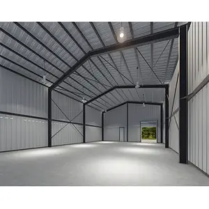 cheap prefabricated workshop building / one story prefab industrial building in China