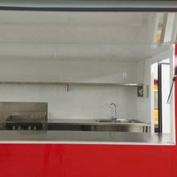 Restauration rapide BBQ Mini remorque de nourriture carrée entièrement équipée pour les hot-dogs Taco Pizza Traiteur Snack-Foods pour l'extérieur Catring