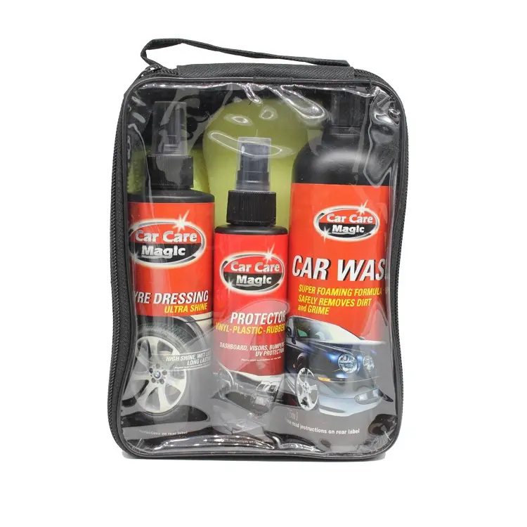 5pcs Exterior Interior Car Wash Kit Car Shampoo Tyre Dressing