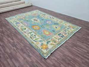 Vente chaude personnalisable taille Oushak tapis en laine nouveau Design moderne Style Boho fait à la main pour un usage domestique-pour salon prière pique-nique - Product Image 3