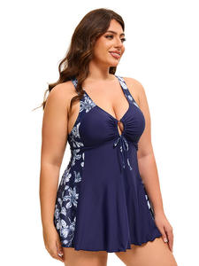 Élégant européen américain femmes Fitness maillots de bain solide une pièce maillots de bain Sexy dos découpe grande taille écologique respirant - Product Image 5