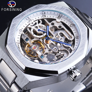 Montres mécaniques <span class=keywords><strong>Forsining</strong></span> 375A, design classique pour hommes d'affaires, montres de luxe haut de gamme, entièrement automatiques, à cadran ajouré. - Product Image 1
