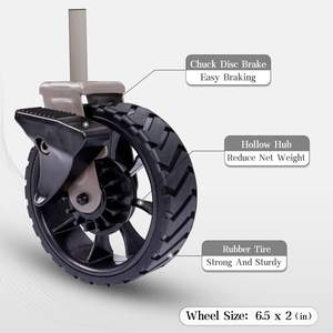 Carro plegable portátil negro yardworks Carro de jardín Carro de mano Carro de carro para frutas y campaning - Product Image 5