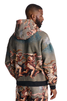 Proveedor de Ropa de la Feria de Cantón, Sudadera con Capucha para Hombre, 80% Poliéster, 9% Algodón, 11% Rayón, con Logotipo Gráfico, Sublimación, Impresión Personalizada