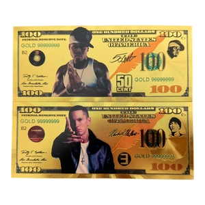 Banconota Hip-Hop Americana 2026 50 Cent <span class=keywords><strong>Eminem</strong></span> Placcata in Oro 24K per Regali - Product Image 1