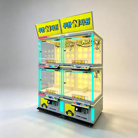 Machine à poupées à monnayeur, à fort potentiel de profit, à double couche, à dimensions infinies, avec éclairage LED et construction en acrylique et métal