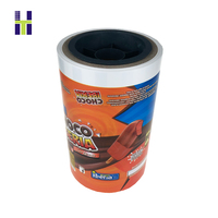 Film plastique en rouleau pour emballage de bâtonnets de glace, de sucettes glacées et de crèmes glacées, imprimé sur mesure avec logo personnalisé, moulage par soufflage souple, qualité alimentaire, finition brillante