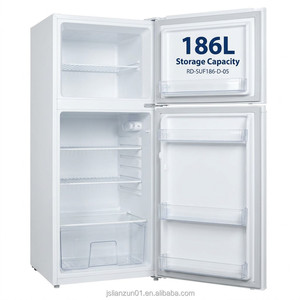 OEM 186L Solar Powered Refrigerator 12V 24V <b>Compressor</b> Double Door <b>Fridge</b> With Independent Freezer for Household 186L Optimized - Product Image 4
