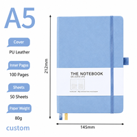 Carnet de notes personnalisé pour clients, couverture rigide en cuir PU, reliure cousue, couleur unie PP, haute qualité, pour le bureau