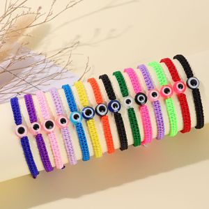 Bracelet personnalisable en corde rouge porte-bonheur avec perles œil <span class=keywords><strong>turc</strong></span> bleu, tissé à la main, pour femme, homme, couple, bijou de poignet pour mariage - Product Image 1