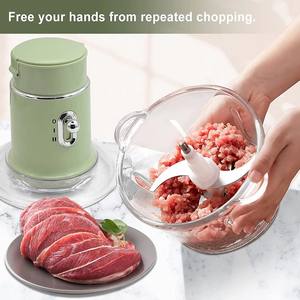 Procesador de alimentos Licuadora <span class=keywords><strong>Combo</strong></span> 3 en 1 Picadora de alimentos Eléctrica para carne Verduras Frutas Café Tazón de vidrio de 1.5L con 2 velocidades - Product Image 4