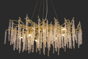 Luminaire suspendu moderne en cristal Lustre décoratif à LED pour branche d'arbre de salon à la mode Lampe suspendue - Product Image 3