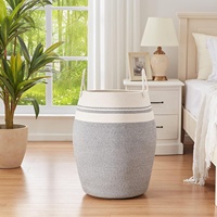 Panier à linge en tissu non tissé, style moderne et minimaliste, forme ronde, rangement domestique, organisateur de jouets pliable, grand format pour la maison