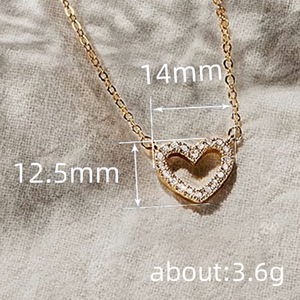 Collar con colgante de corazón hueco para mujer, joyería sencilla y moderna, regalo para uso diario - Product Image 6